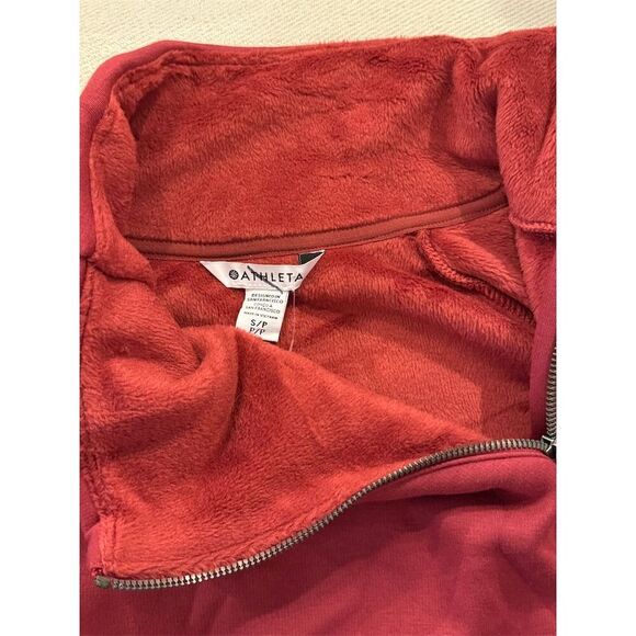Athleta Women's Karma Funnel Neck Pullover Sweatshirt Red Size Small - Picture 10 of 14